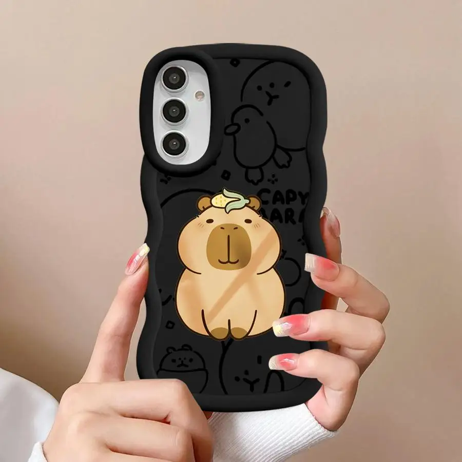 Capybara Leuke Cartoon Telefoon case voor Samsung Galaxy A20 A50 A03 A02s A03 A30 Core A04 e A05 A05s A06 A21s A51 A11 4G case