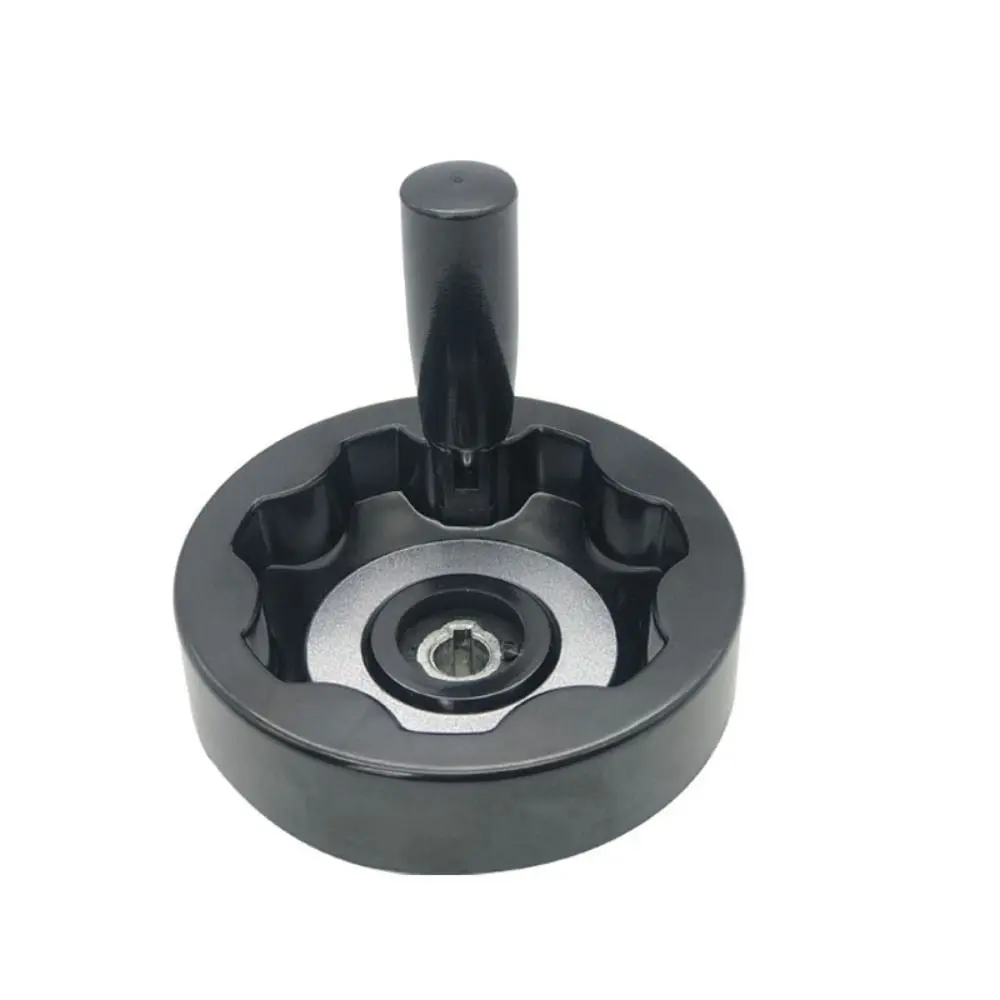 مقبض هزاز أسود قابل للطي عجلة يدوية قبضة موجة داخلية الباكليت مقبض دوار عجلة يد مستديرة آلة طحن عمودية