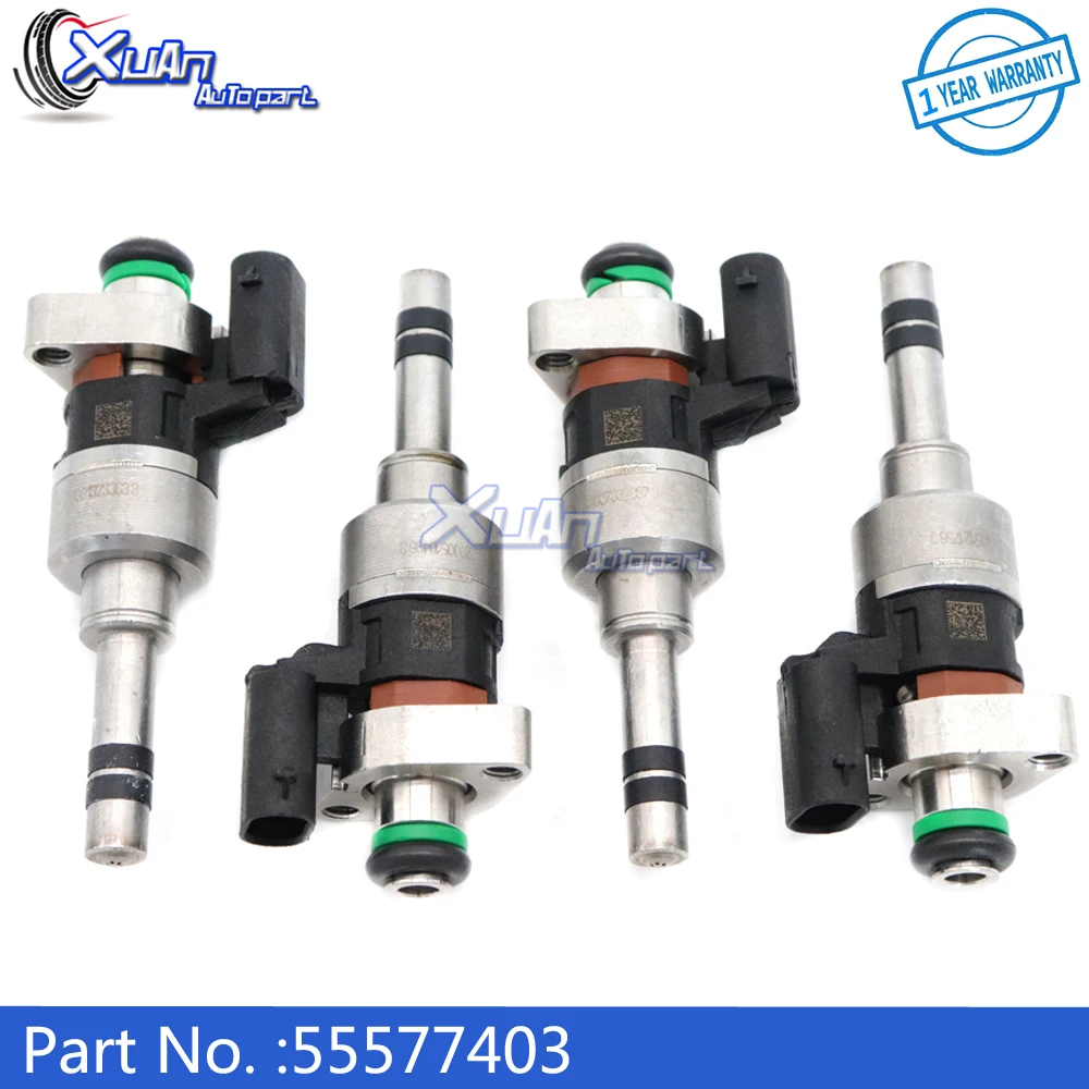 XUAN 4pcs Car Fuel Injectors Nozzle 55577403 For GMC Terrain Chevrolet Cruze Malibu Equinox Buick Encore 1.4L 2016-2019