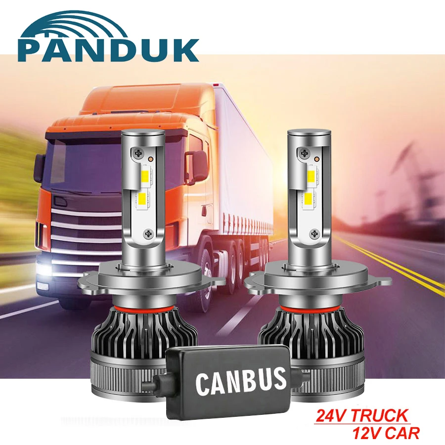 

PANDUK 9006 HB4 9005 HB3 H1 110W 30000LM 6000K H8 H7 H4 H11 H9 9012(HIR2) Led Car Headlight Canbus Light 3570 CHIP 24v For Truck