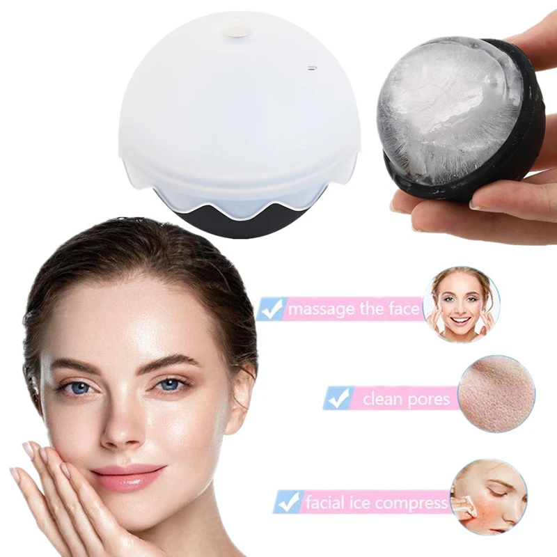 Rouleau à glace pour le visage et les yeux, beauté du visage, outils de soins de la peau, Cube de glace, moule à glace en Silicone, accessoires de beauté