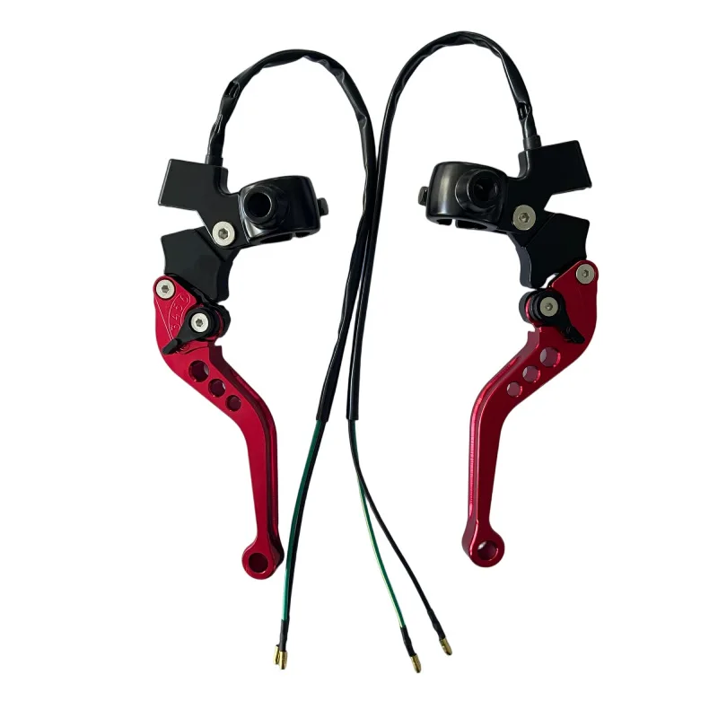 Motorcycle 22mm double drum brake horn assembly, brake power-off switch, handlebar, CNC handle, extended brake lever