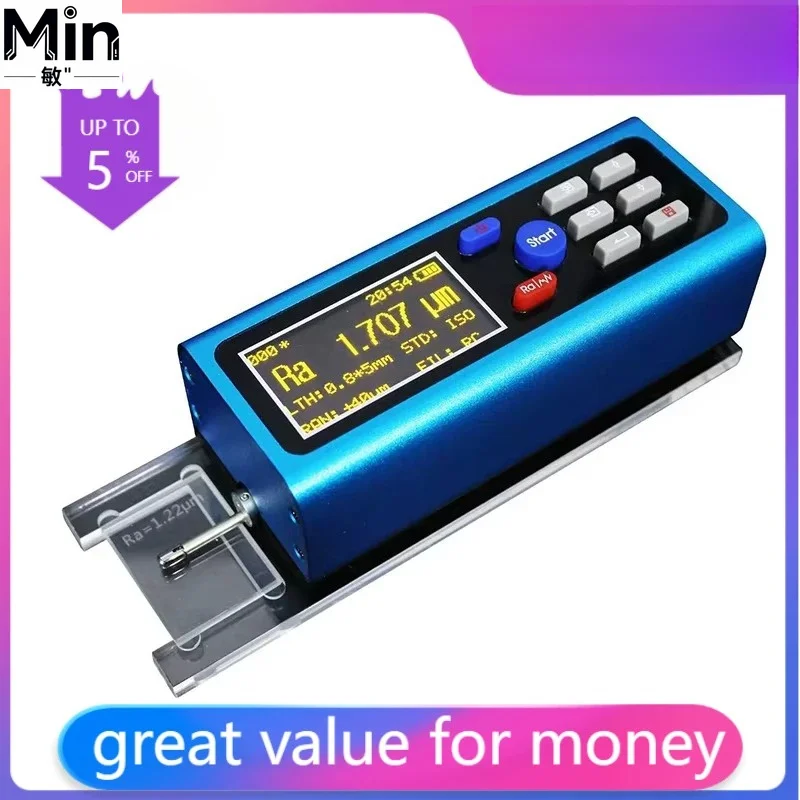 T400 Portable High Precision Digital Surface Roughness Tester Handheld Roughness Gauge for Metal Nonmetal Surface Measurement