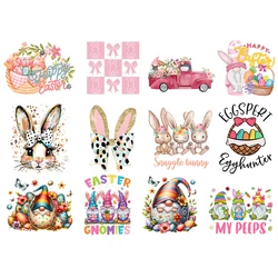 Easter Day Iron On Heat Transfer Sticker Clothing Rabbit Thermals Transfer Print Patch Easter Egg Appliqued DIY T Shirts