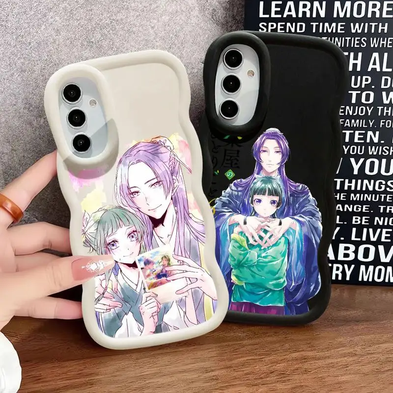 Macaron Waves Phone Case for Samsung Galaxy A55 A54 A53 A52 A51 A14 A13 A12 A33 A23 A32 A21s Anime The Apothecary Diaries Cover