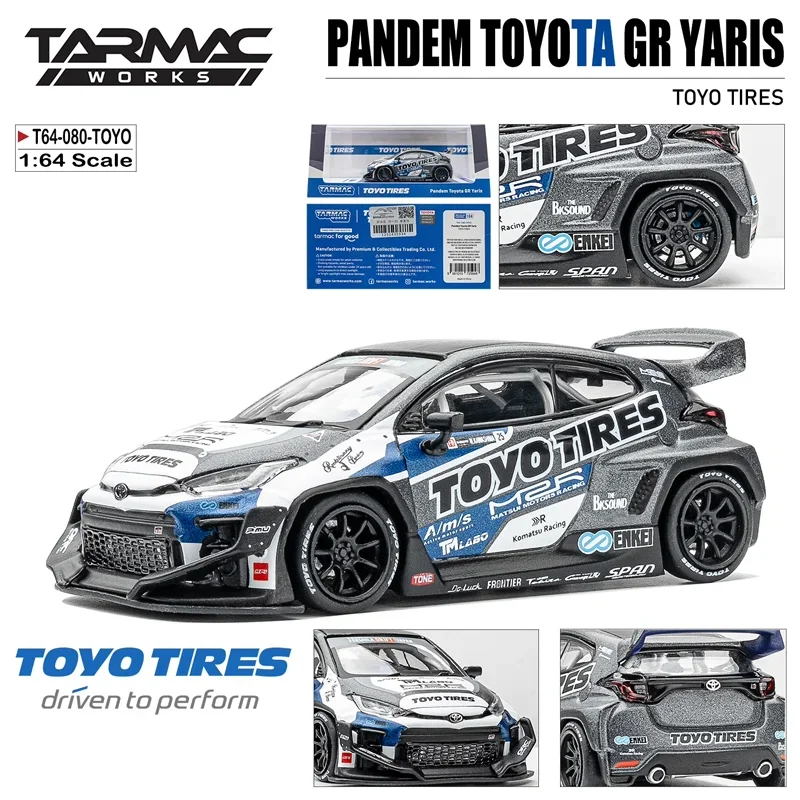 Tarmac Works 1/64 PANDEM TOYOTA GR YARIS TOYO TIRES Alloy Toy Motor Vehicle Diecast Metal Model Gifts