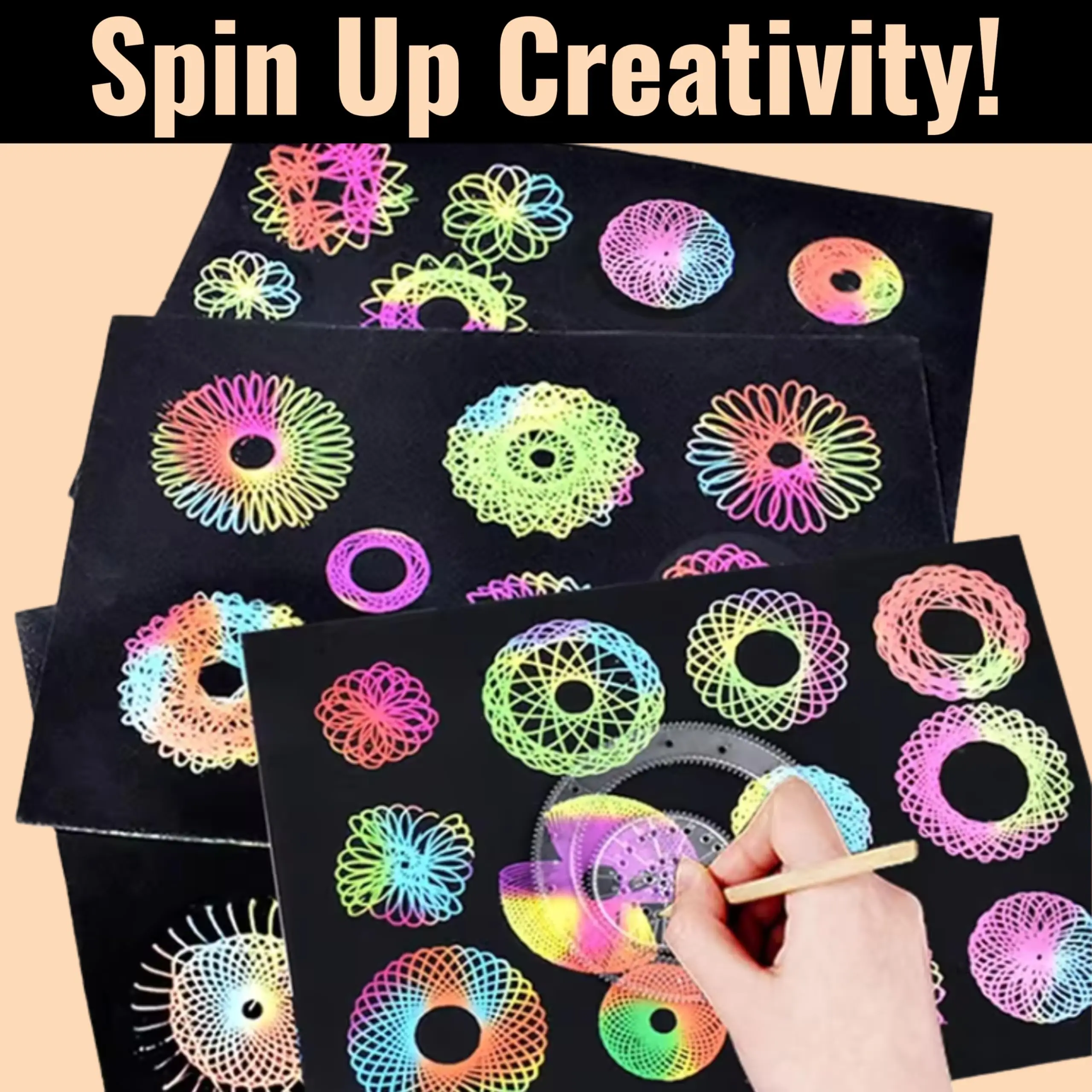 22 stks/set Spirograph tekengereedschappen - geometrische roulette-liniaal, educatief schilderpuzzelspeelgoed, creatieve kunstleerset
