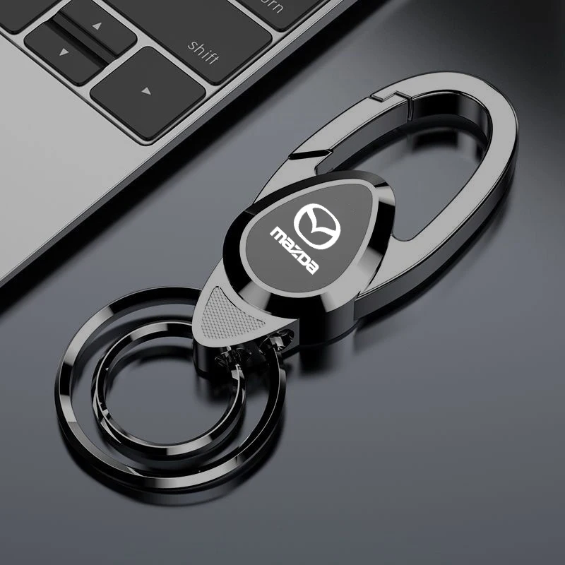 1Pc Car Key Chain Keyring Pendant Metal Keychain Holder Accessories For Mazda MS MPS 6 CX-3 CX-5 CX-8 Axela Atenza 2 3 5 Demio