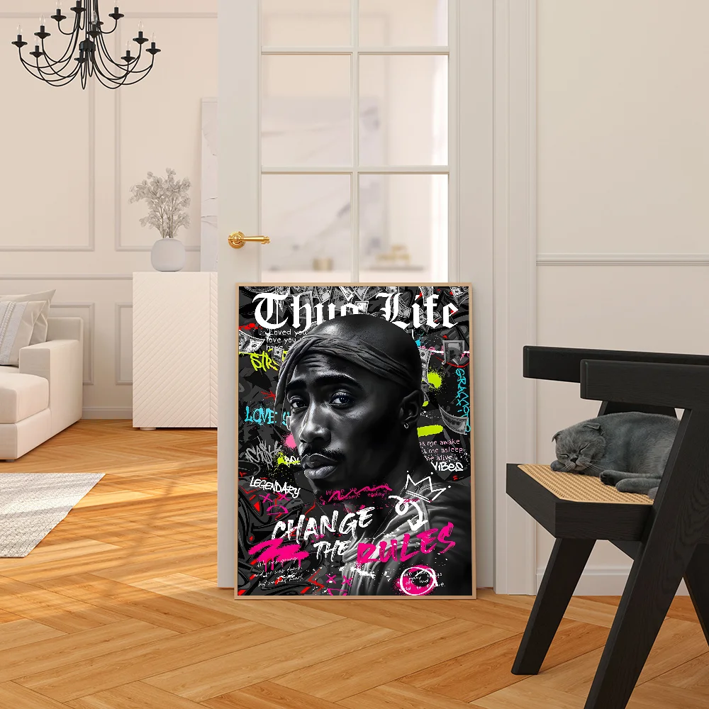 Pop Hip Hop Rapper 2PAC Good Posters Kraft Paper Prints Vintage Home Room Cafe Bar Art Wall Decor Aesthetic Painting Picture