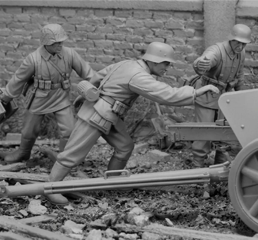 Anti-Tank-Waffen-Soldat-Set im Maßstab 1:35, Kunstharz-Figuren-Modellbausatz, Geschichte, Militär-Miniaturstatuen, unmontiert und unbemalt, 1651