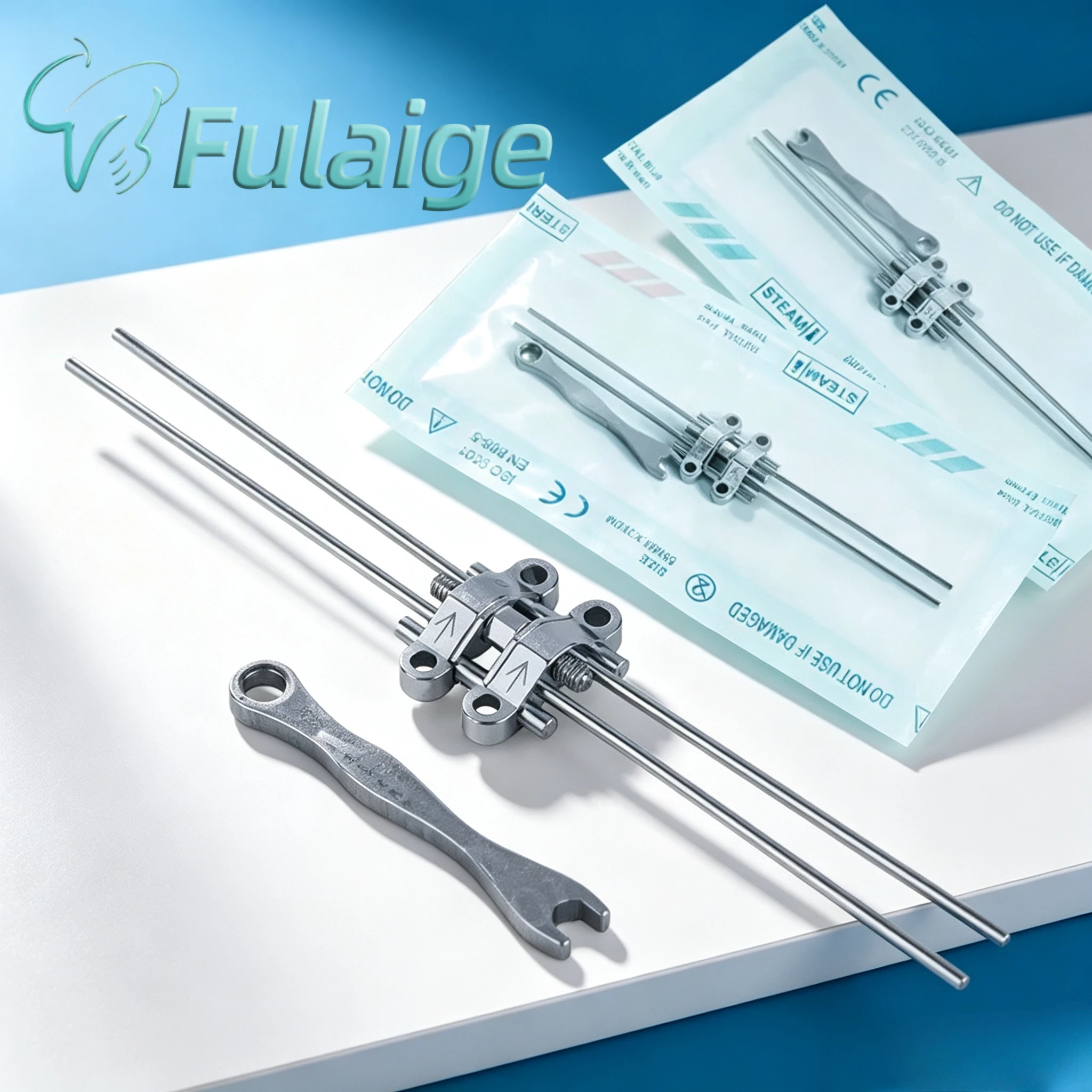 1Pcs FULAIGE Dental Expansion Screw Orthodontic Palate Expander Frame Type 8/9/11/13mm Stainless Steel Ortho Dentistry Tools