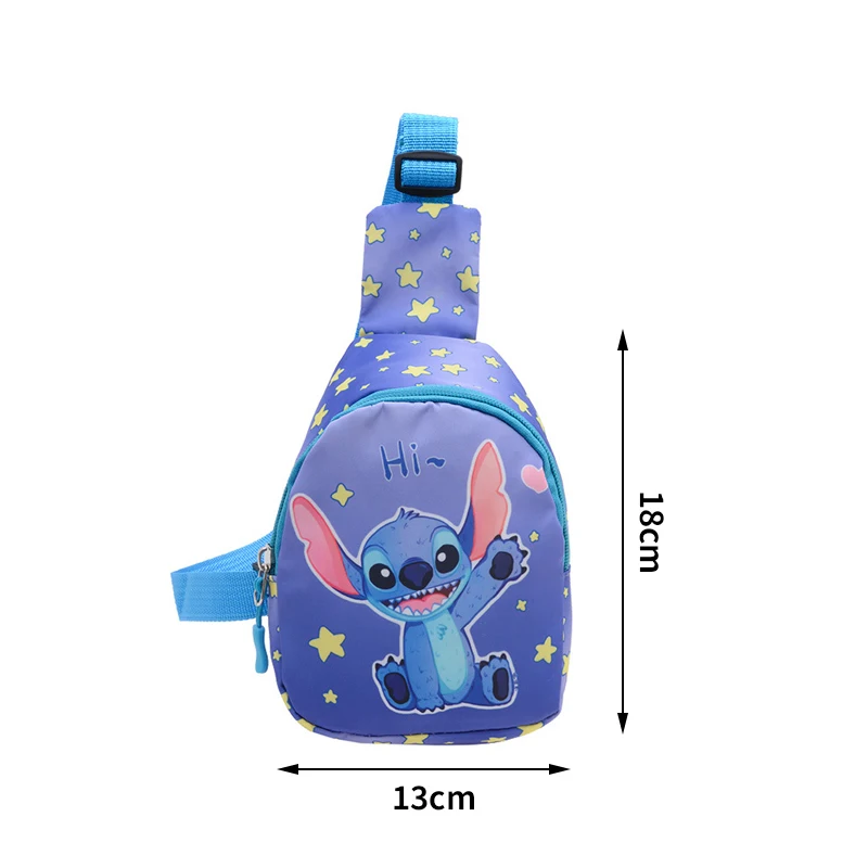 Disney-Bolso de pecho de Minnie Mouse para niños, bolsa cruzada de viaje de stitch, bolso de pecho de hombro pequeño, bolsos de mensajero, regalos de cumpleaños para niños