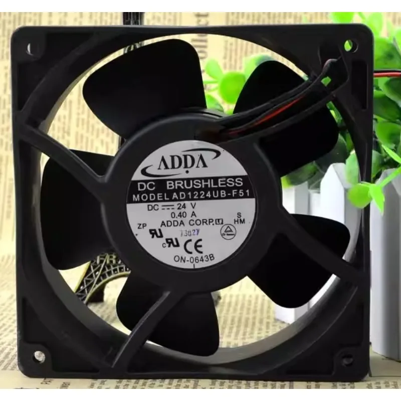New Cooler Fan for ADDA AD1224UB-F51 12038 24V 0.40A 12CM centimeter frequency converter fan 120*120*38MM