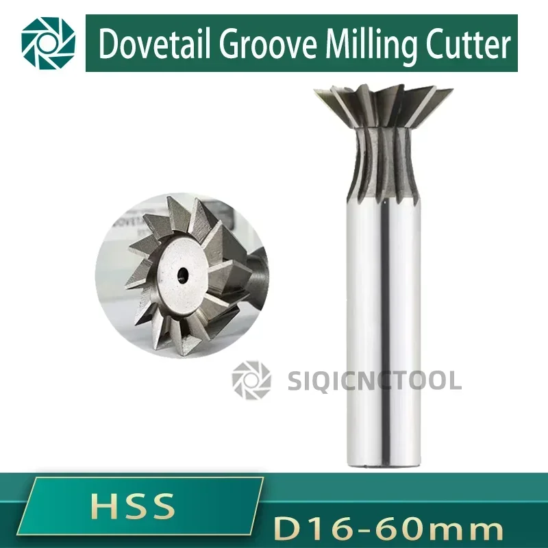 LiYu HSS Dovetail Cutter 45 55 60 Degree 8mm 16mm 25mm Dovetail End Mill High Speed Steel