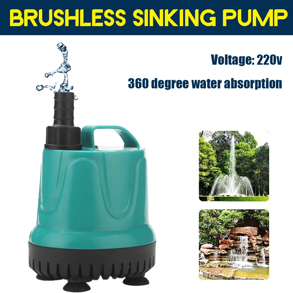 

220V 240V Submersible Water Pump Water Fountain Pump Filter Aquarium Fish Pond Tank Marin Temperature Garden Fountain Waterfall