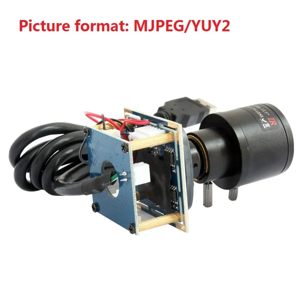 Módulo de câmera USB ELP 2MP 30fps/60fps/120fps CCTV Mini placa Módulo de câmera USB com lente de 2,8-12mm para Windows Mac Linux