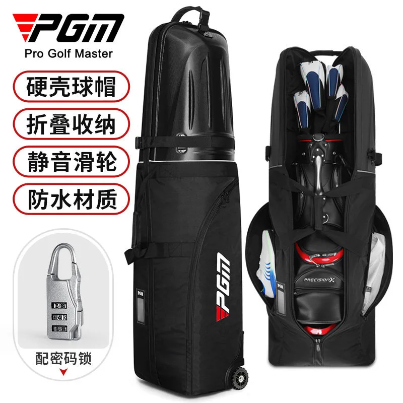 PGM Golf Hard Shell Aviation Bag Men and Women Waterproof Aircraft Checked Bag Folding Protective Cover Travel Golf Bag HKB021