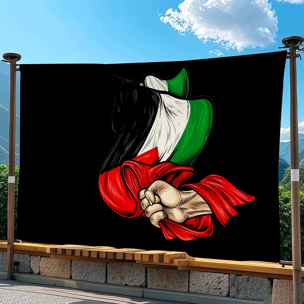 Palestine Flag Flag Tapestry Outdoor Party Bedroom Living Room Dormitory Decorative Themed Wall Hanging Banner Gift
