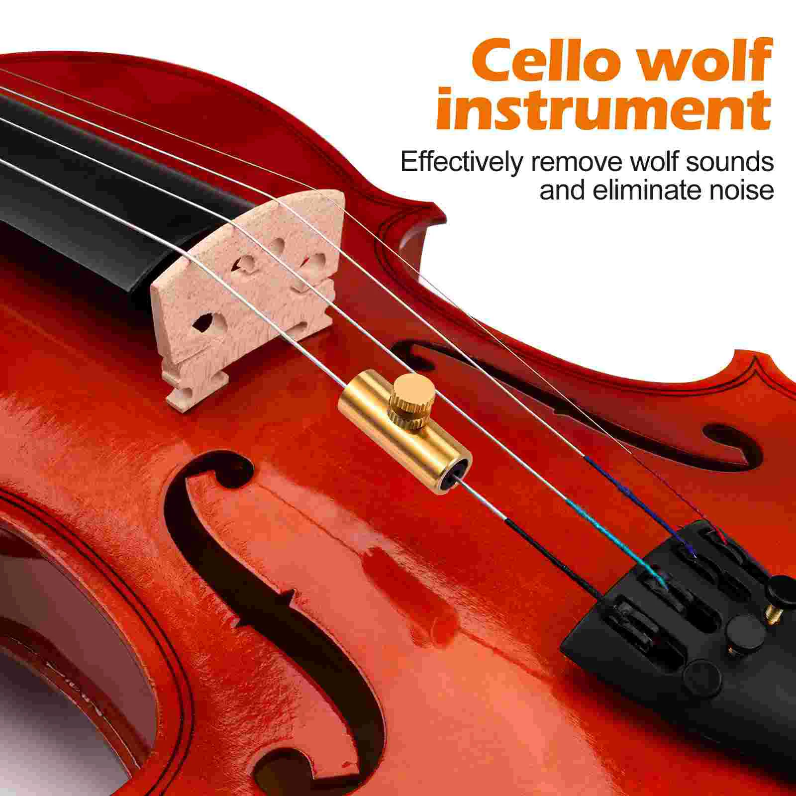 Cello Wolf Tuner Eliminator Wolf Note Mute Suppressor for Cello Instrument Accessories BA33 (Golden)