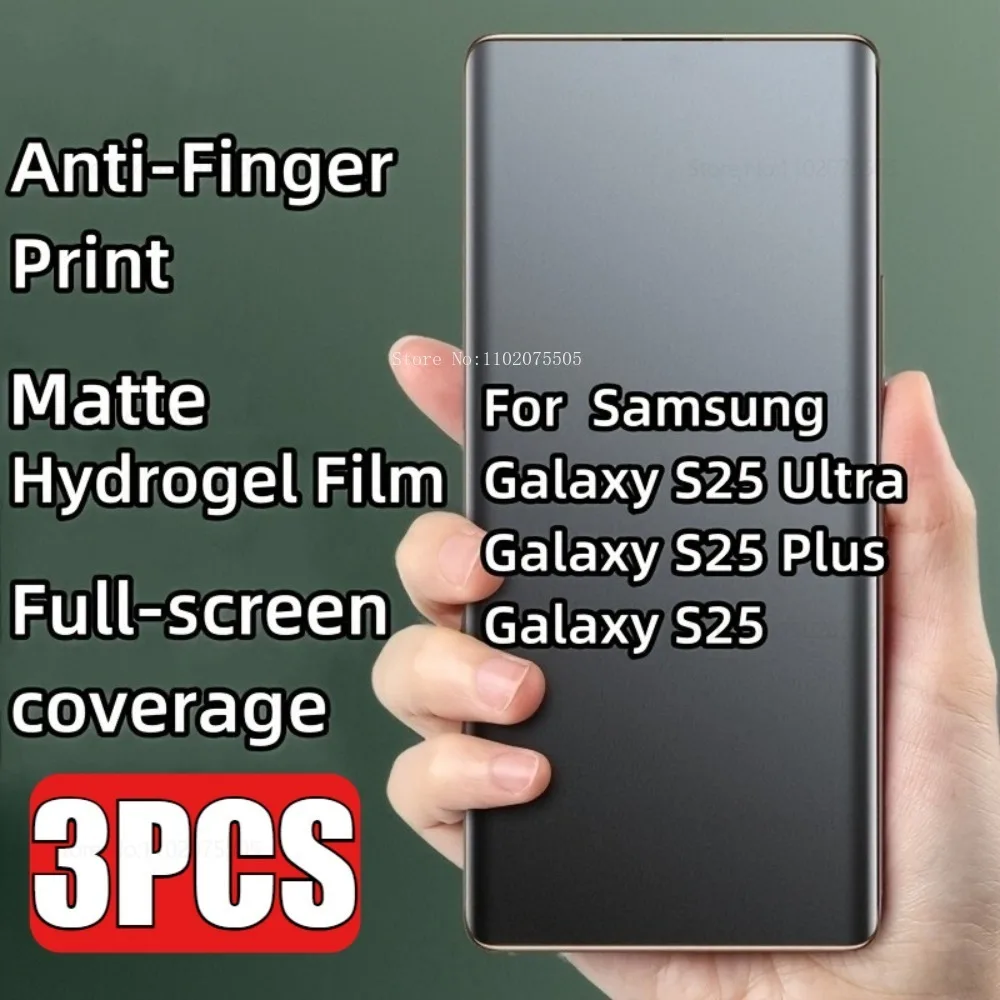 

3Pcs Matte Hydrogel Film Screen Protector for Samsung Galaxy S24 Ultra S20FE S23 Ultra S25Edge S22 Ultra S21 Plus S8 S9 S10 Plus