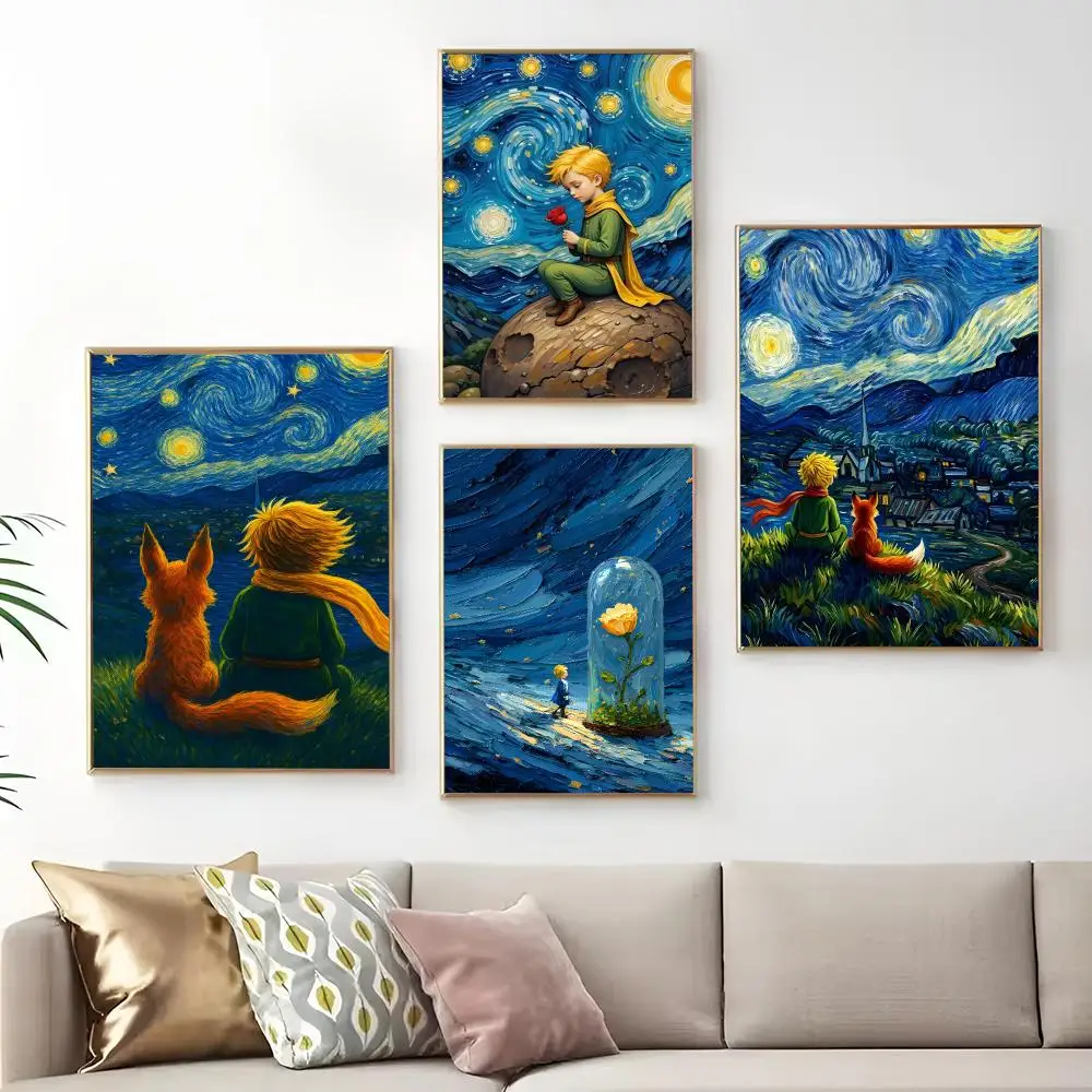 Hot The Little P-Princes Painting Calligraphy Print Canvas Art Pictures Home For Living Room Modern Decor Room Home Decor