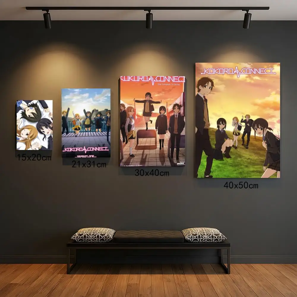 anime K-Kokoro Connect-T Poster Peel and Stick Wall Art for Cafe Office Bar and Home Decoration
