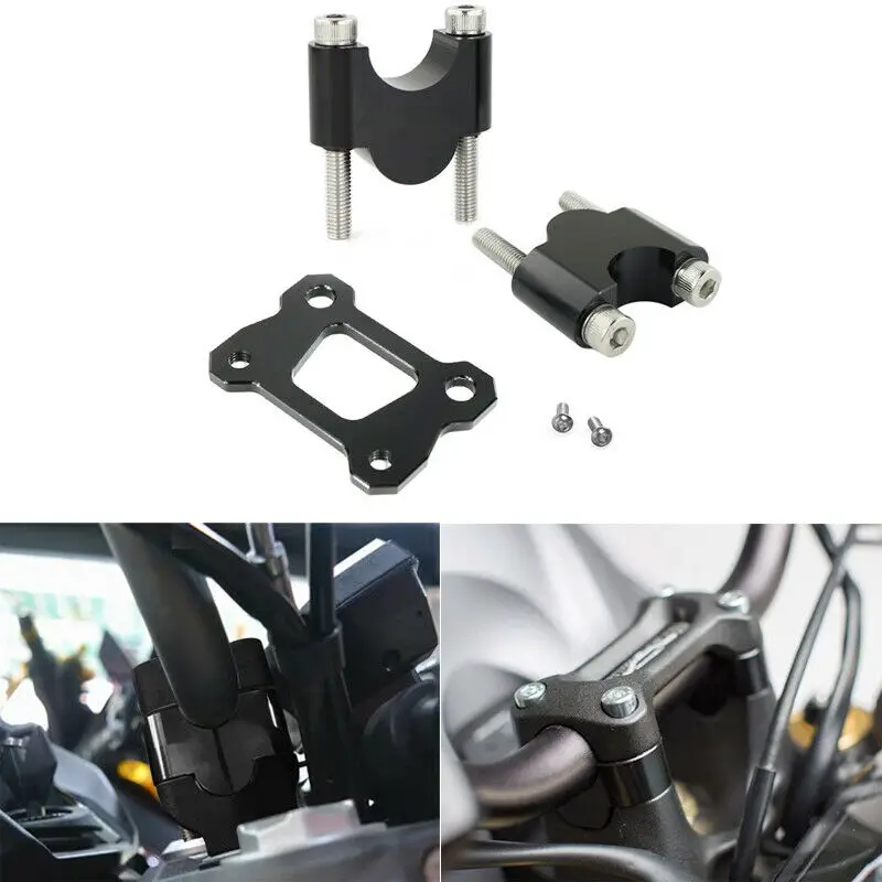 7/8 Inch 22Mm Handlebar Risers Mount Clamps 30Mm Height For Yamaha MT 07 MT-07 FZ-07 Tracer XSR 700 2014-2020 Black