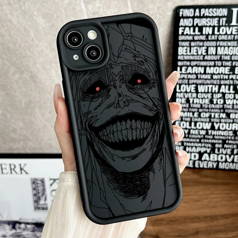 Solo Leveling Smiley For Apple iPhone 15 14 13 12 11 Mini XS XR X 8 7 Pro Max Plus Soft Eye Ladder Phone Case