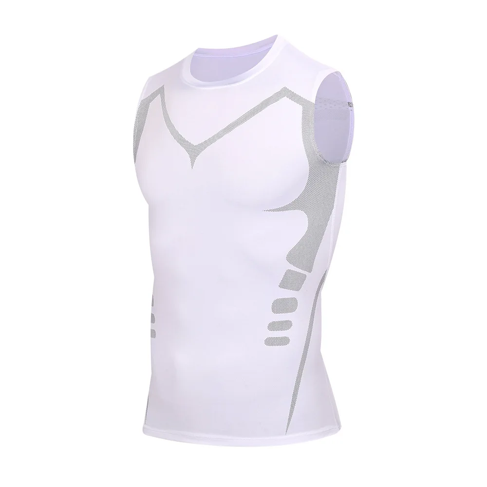 Men Sports Vest,quick Drying Moisture Absorption Breathable Base Fitness Compression Clothes,digital Print Sleeveless Sweatshirt