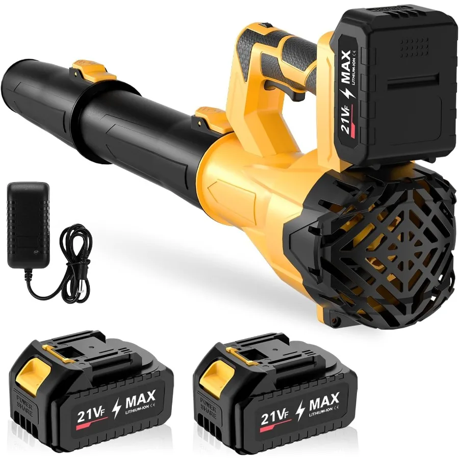 

Cordless Leaf Blower 750CFM 200MPH Electric Rechargeable Handheld Blower with 2×4.0Ah Batteries Charger Lightweight Design 6-Sp