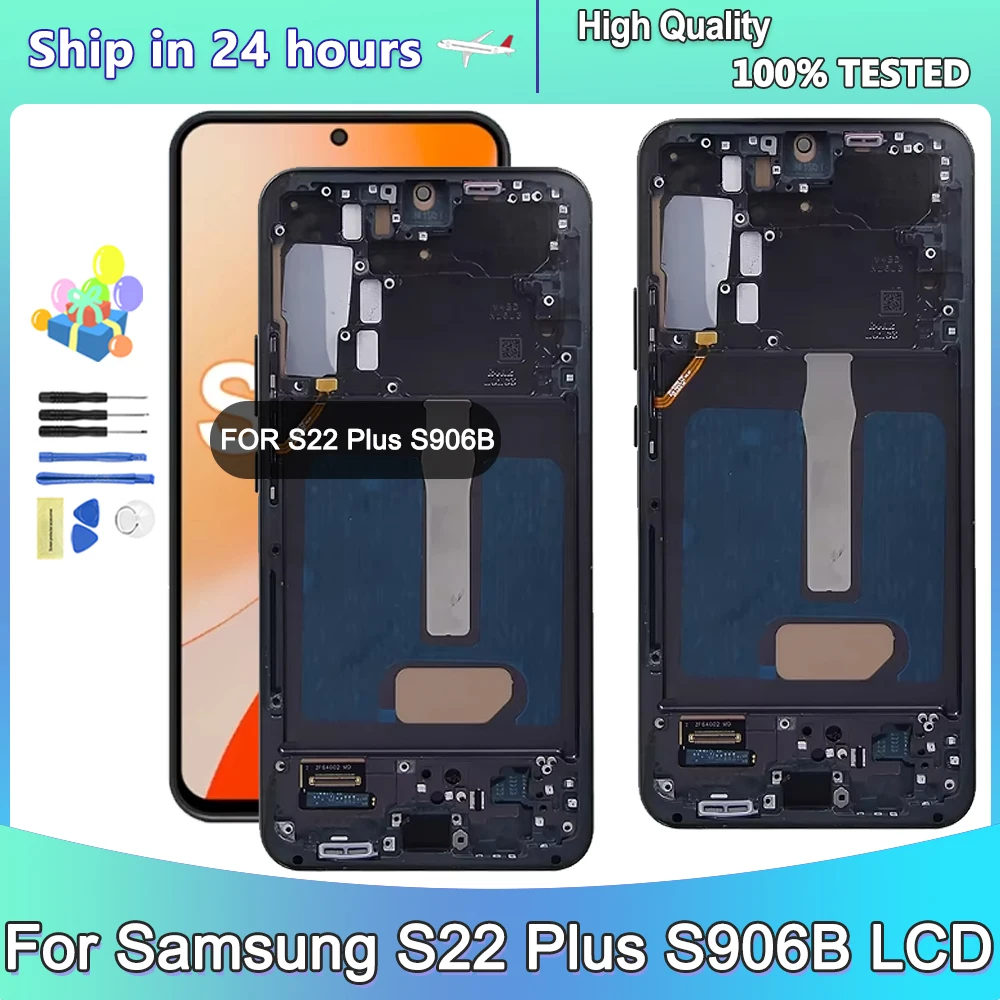 

TFT For Samsung S22 Plus S906B S906 S906W LCD with frame Display Touch Screen Digitizer Assembly Replacement