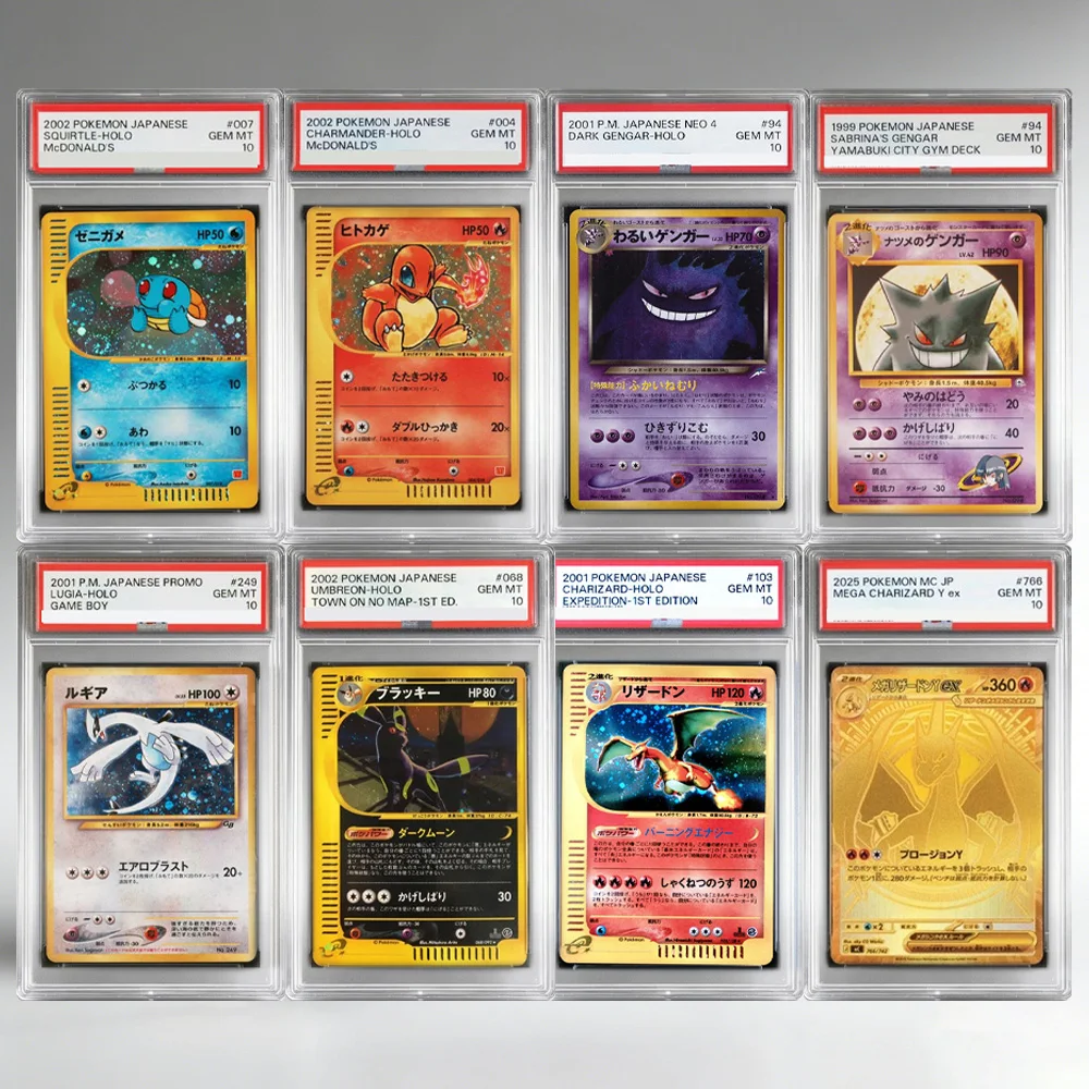 DIY PTCG Rating Card Proxy Card JPN CHARIZARD CHIKORITA LATIOS Anime Card 10Points Rating Card Label Card Game Collectible Card
