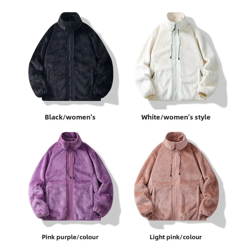 

Spring Autumn Outdoor Loose Comfortable Cashmere Warm Jacket Couples Outdoor Comprehensive Training Sports Leisure Warm Jacket