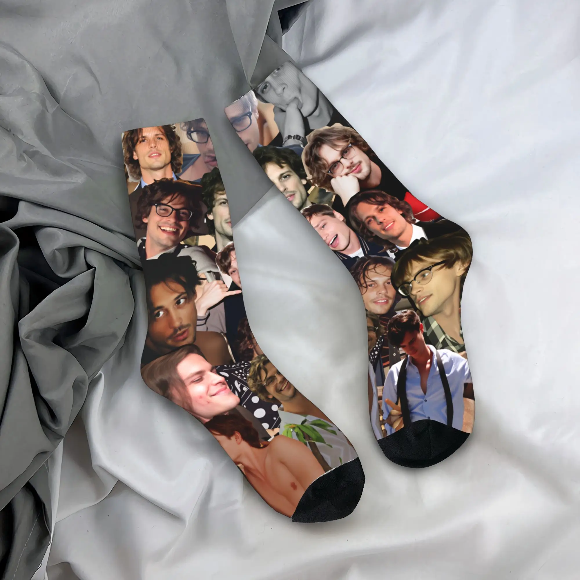

Criminal Minds Spencer Reid (2) Stockings Design Gothic Socks Autumn Anti Slip Socks Men Running Sports Warm Soft Socks
