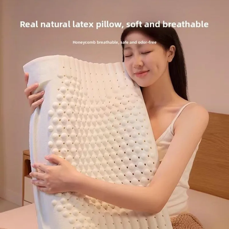 Natural Latex Pillow Core, Cervical Spine Support Pillow, Comfort Sleep Pillow for Adults