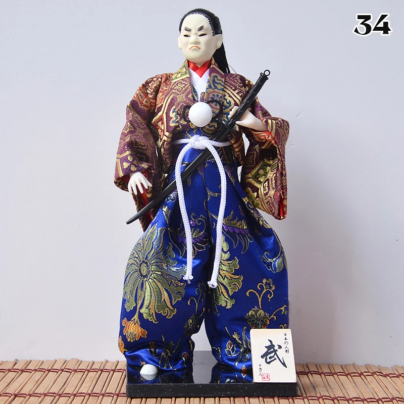 30cm Japanese Samurai Dolls Ornament Handmade Kimono Ninja Figure Figurines Home Office Japanese Restaurant Decoration Gift - Image 5