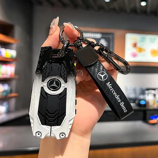 Metal Car Remote Key Case Cover Shell for Mercedes Benz A C E S G Class GLC CLE CLA W177 W205 W213 W222 X167 AMG Accessories