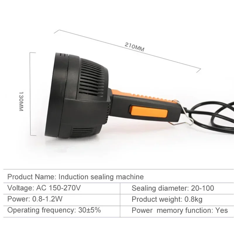 ハンドヘルド電磁シール機20-100mmボトルシール機アルミ箔プラスチックキャップシール缶包装機器