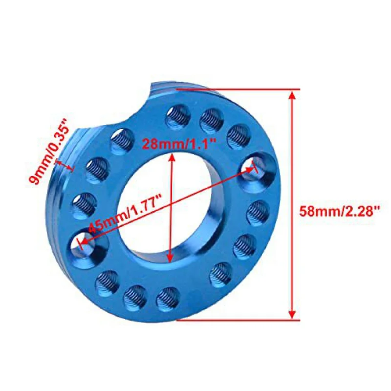 Goofit Carburetor Intake Switch over Stand (Adjustment Seat) with O-Ring Blue 45mm