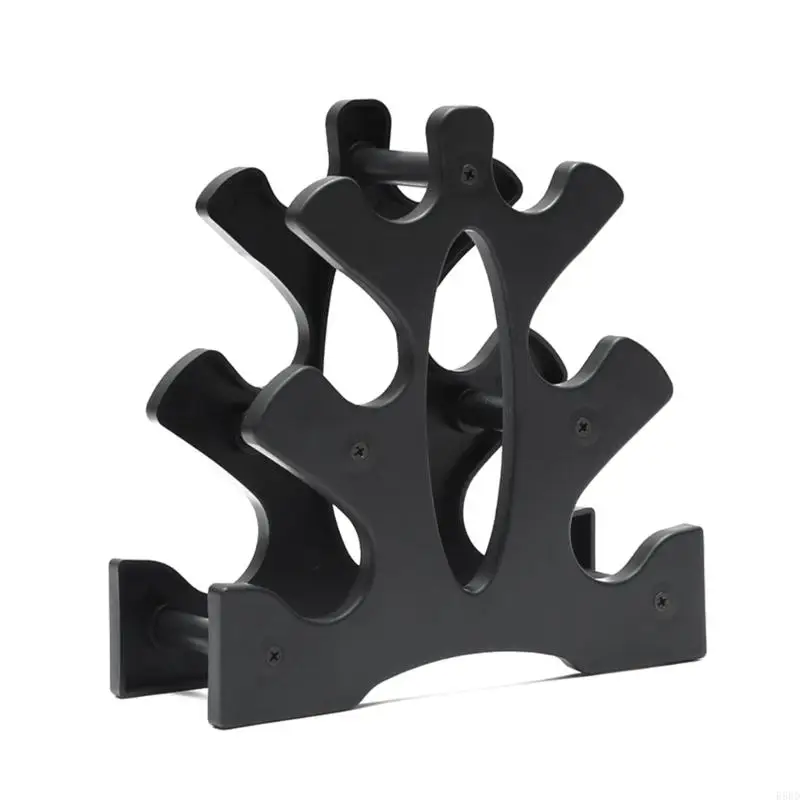 E56D Small Dumbbell Rack 3Tiers Plastic Weights Dumbbell Storage Stand Compact Weight Holder for Homes Gym Exercise