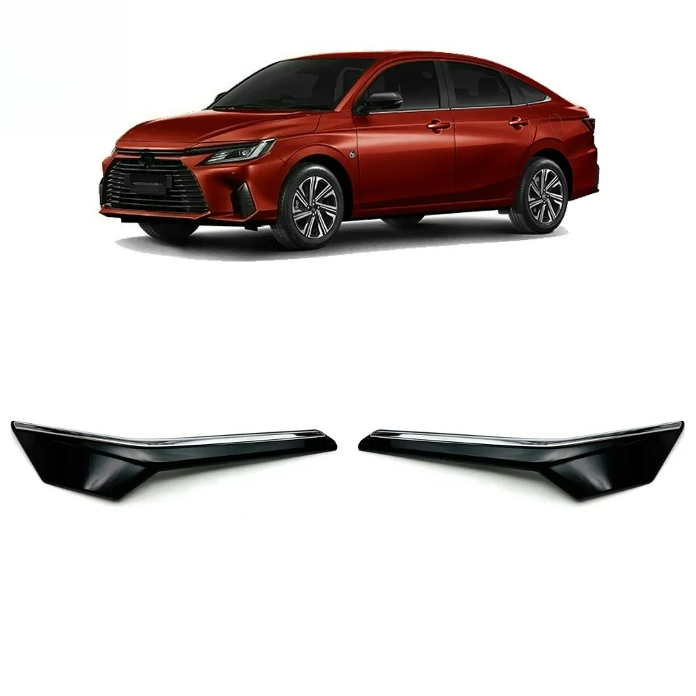 2025 Popular Car Glossy Black Front Center Grill Molding Strips Cover for Toyota Yaris Ativ Vois 2022 2023