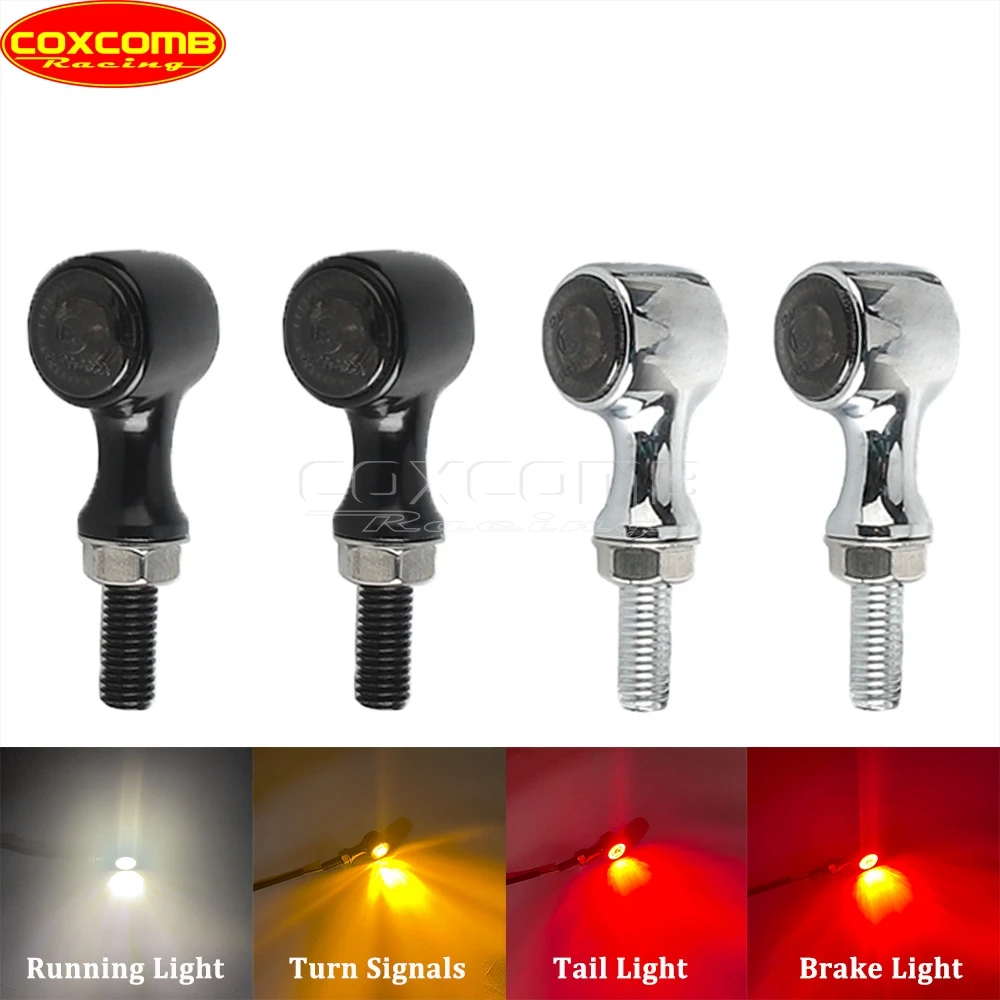 Mini señal de giro LED, luces de freno traseras, indicador de dirección, lámpara intermitente para Harley Dyna Sportster Touring Cruiser