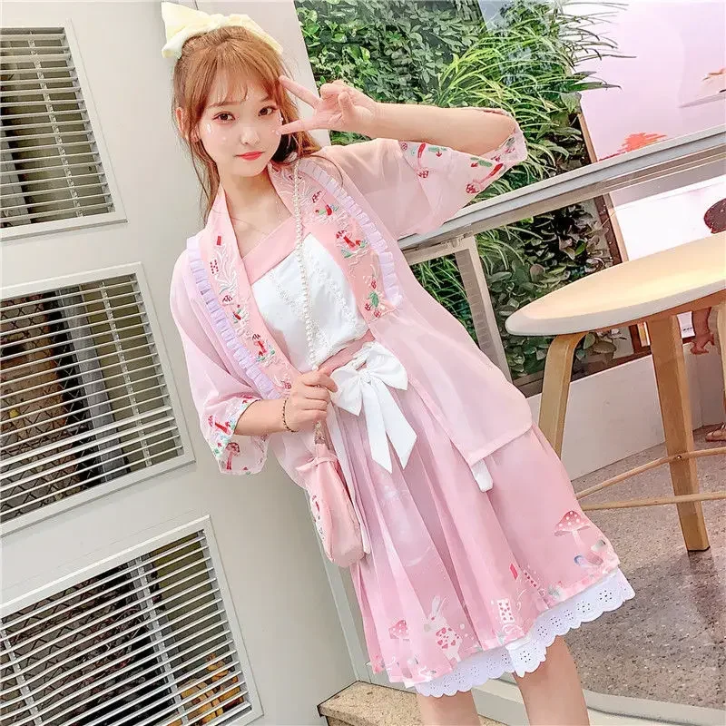 2024 chinese style modern improved  dress daily  dress girl sweet improved hanfu dress ancient  costume a241