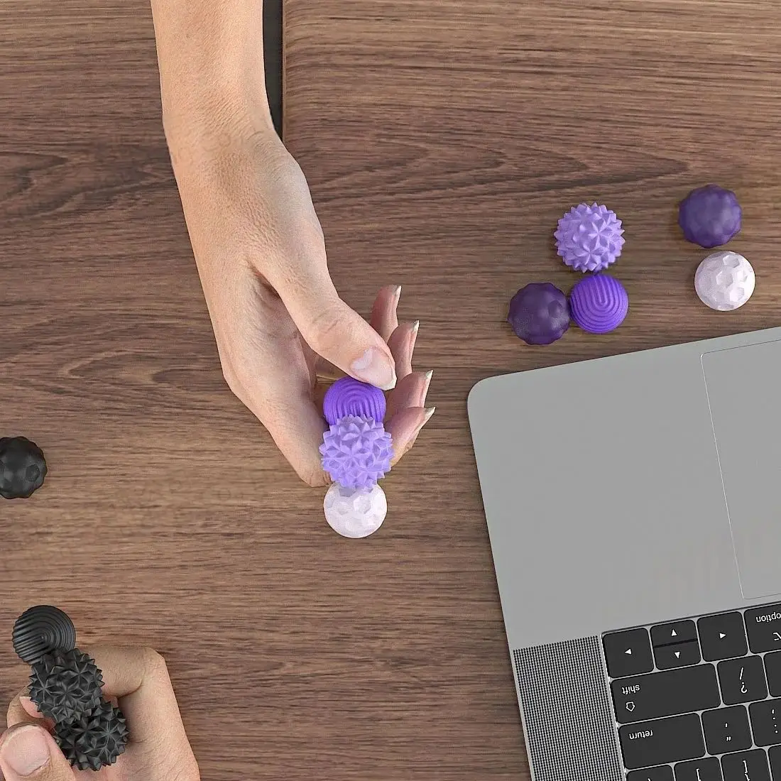 Silicone Magnetic Stress Relieving Ball Fidget Toy Anxious Ball Sedative Fidgetting Toy Children Adult Anxiety Relieving Handle