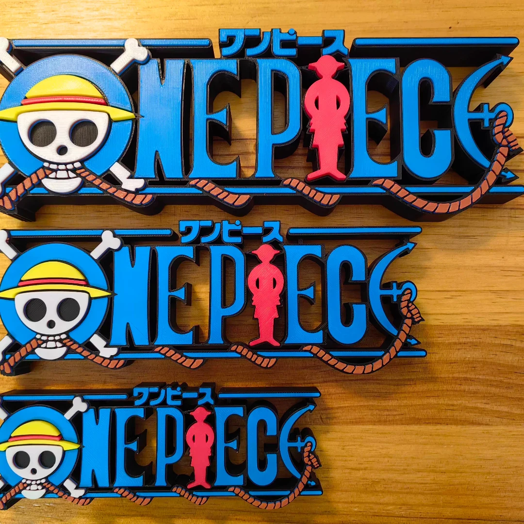 Home Office Romance Manga - One Piece Logo Figure 3D Printed