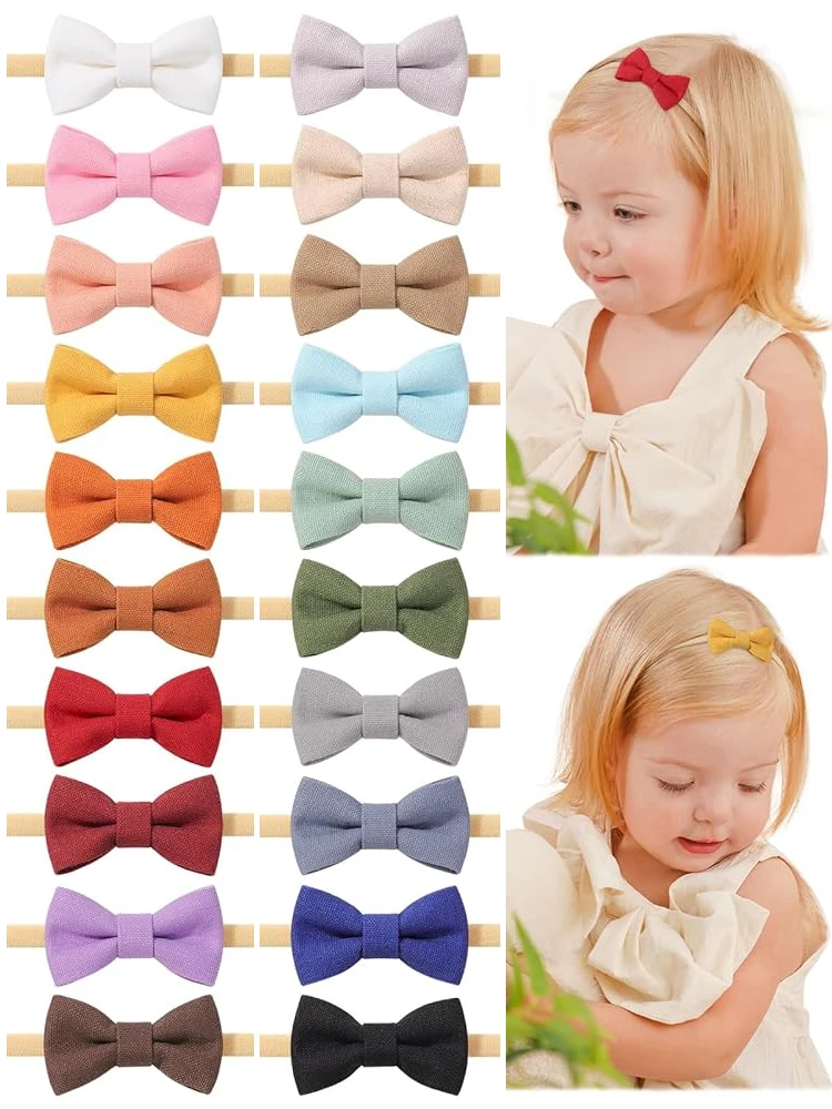 10 Teile/satz Baby Bögen Stirnband Nette Nylon Säuglinge Kleinkinder Elastische Haarband für Neugeborene Mädchen Prinzessin Bowknot Haar Zubehör