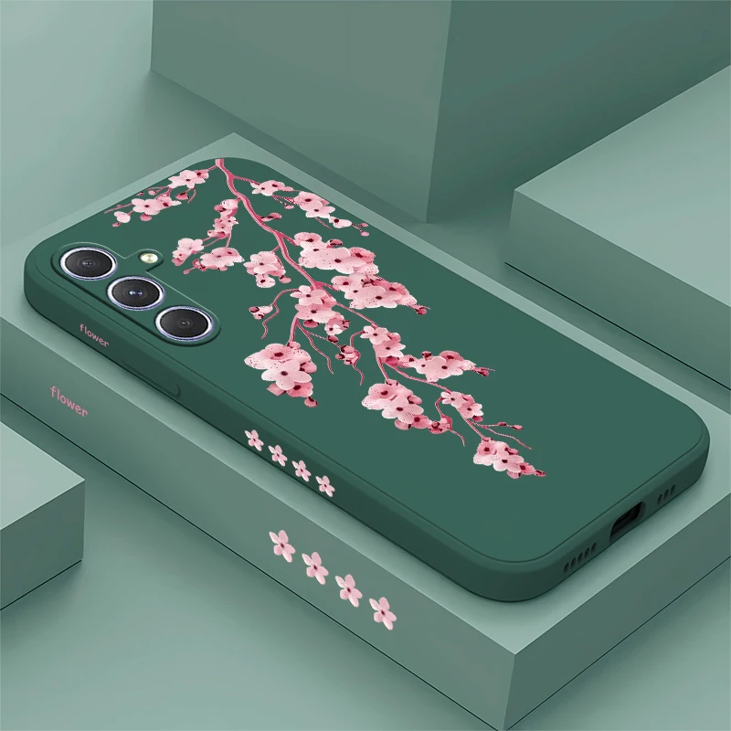 TPU Soft Phone Case For Samsung Galaxy A07 A06 A05 A05S A04 A04E A51 A71 A31 A60 A50 A30 Painting Flower Shockproof Cover