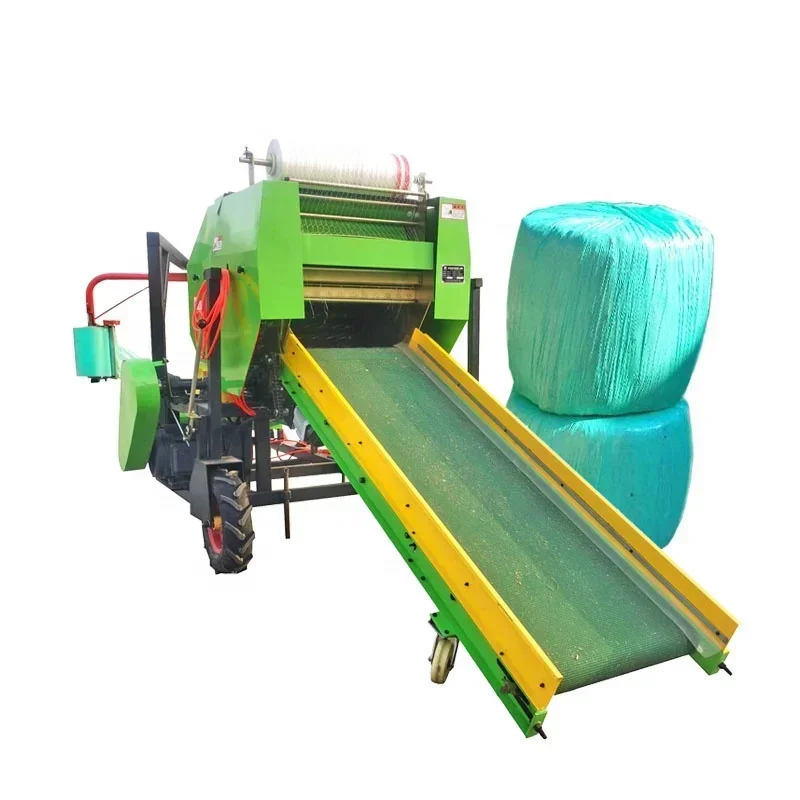 70Cm Round Hay Bale Packer Straw Grass Fodder Baling Wrapping Machine Corn Silage Baler