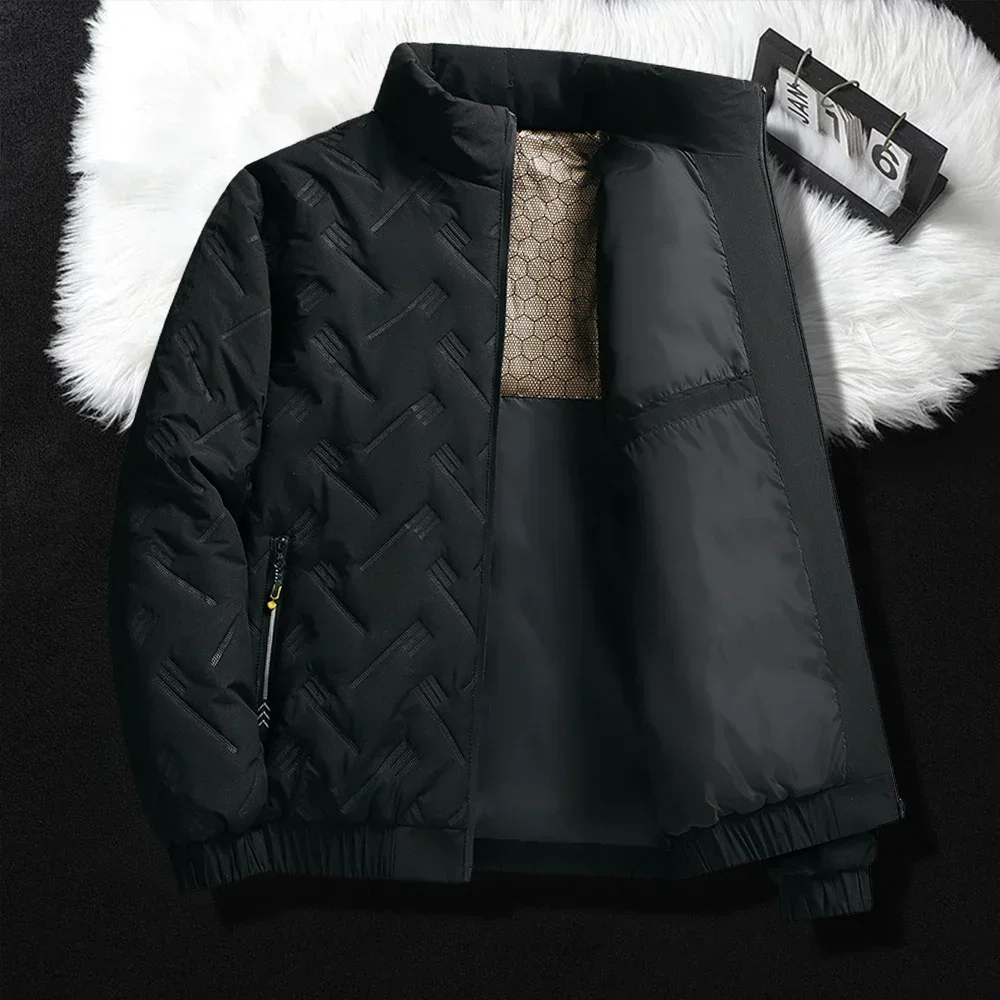 Winter Jacke Männer Stepp Jacke Männer Baumwolle Gefütterte Mantel Warme Streetwear Stehkragen Casual Puffer Jacke Plus Größe 6XL 2024