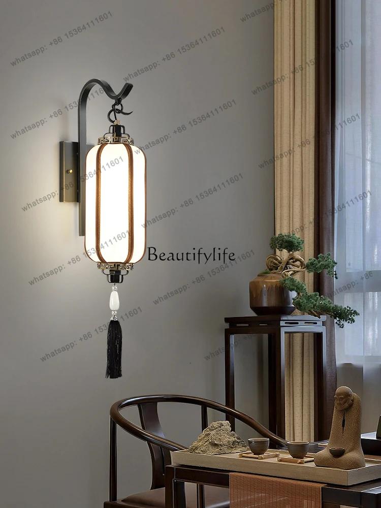 yj7 All Copper New Chinese Style Wall-Mounted Ornaments Can Shine Classical Zen Aisle Can Shine
